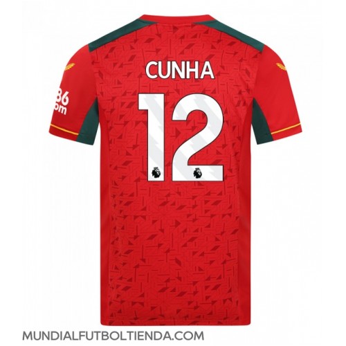 Camiseta Wolves Matheus Cunha #12 Segunda Equipación Replica 2023-24 mangas cortas